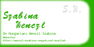 szabina wenczl business card